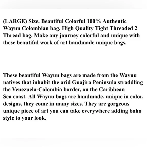 NWT SARAI WAYUU Black and Tan Patterned Woven Crossbody Bag Columbia made XL - Picture 7 of 16